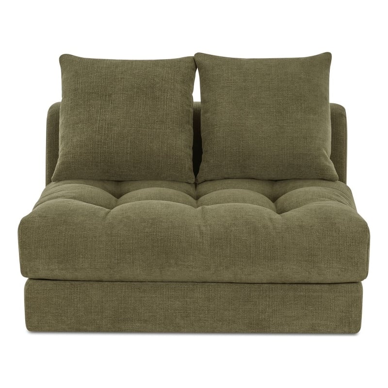 Moe's Home Collection Davie Slipper Chairs Fabric Green