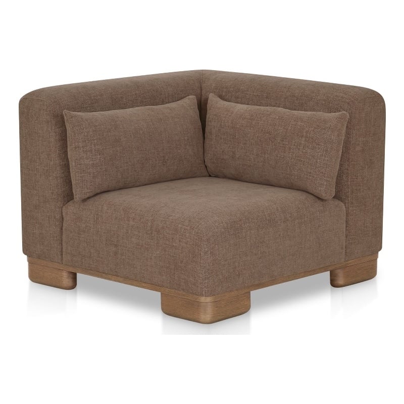 Moe's Home Collection June Corner Chairs Fabric Brown