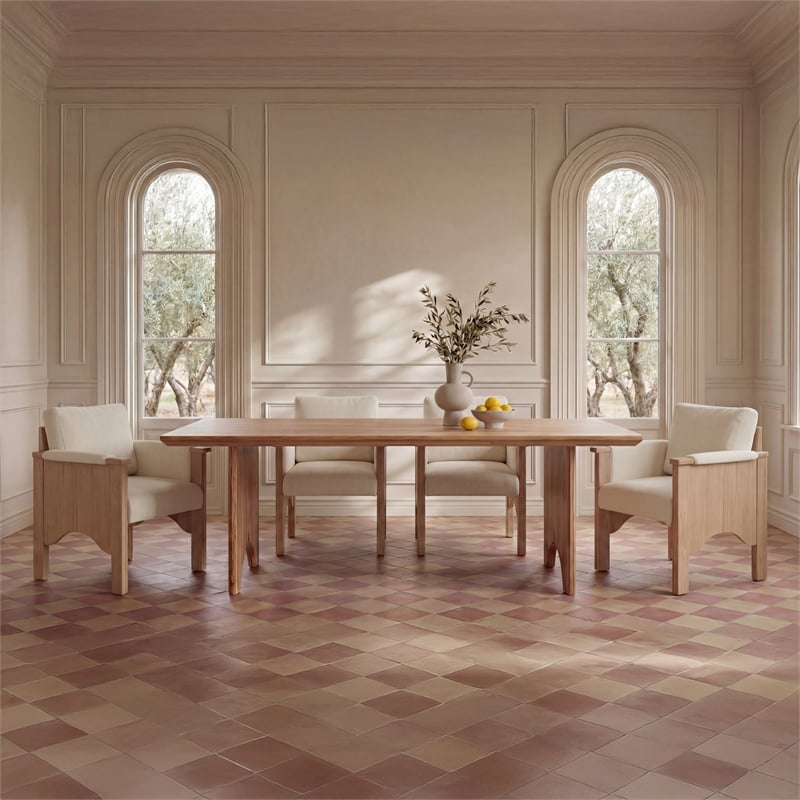Moe's Home Collection Bauer Dining Chairs Wood White