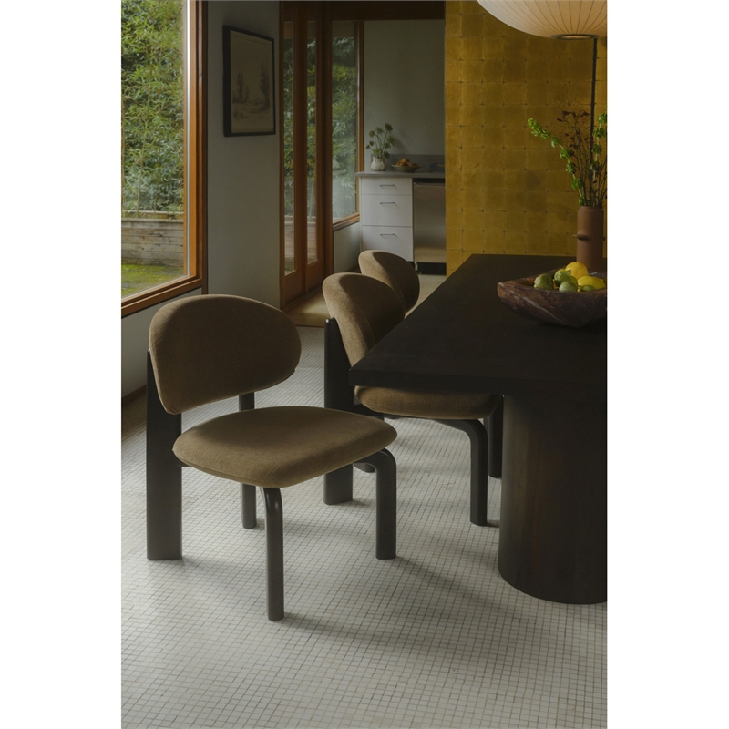 Moe's Home Collection Sami Dining Chairs Fabric Brown