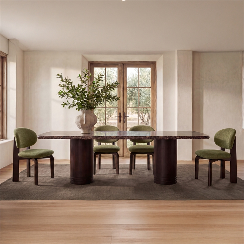 Moe's Home Collection Sami Dining Chairs Fabric Green