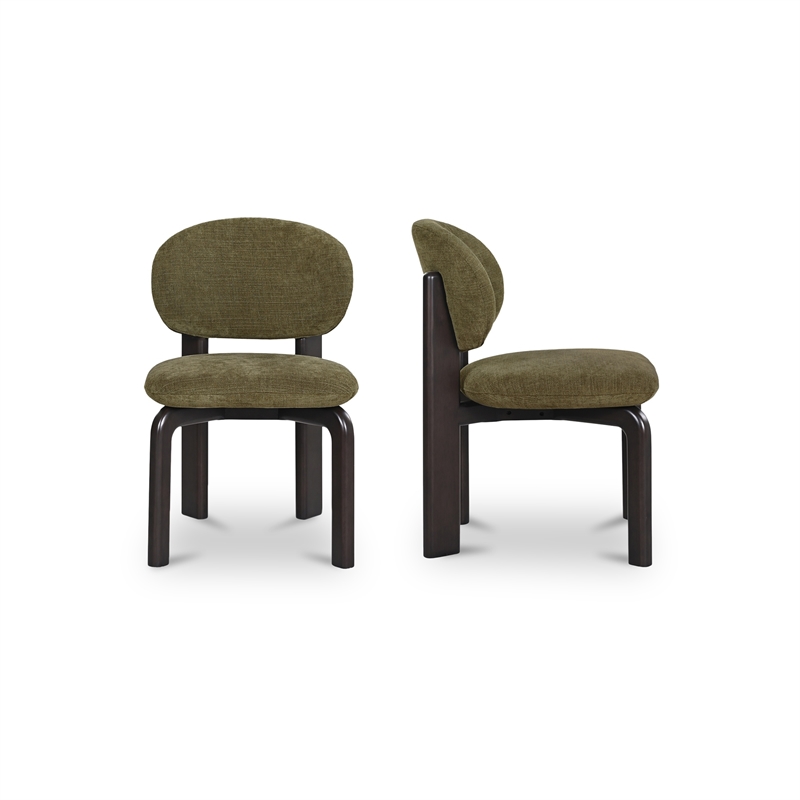 Moe's Home Collection Sami Dining Chairs Fabric Green