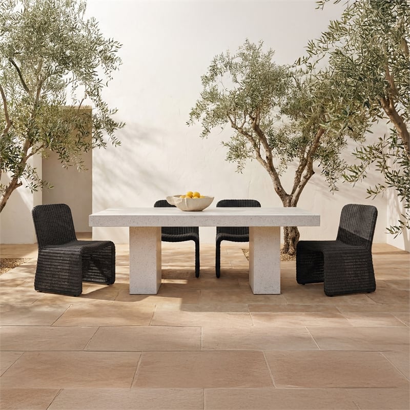 Moe's Home Collection Ella Outdoor Chairs Plastic Grey