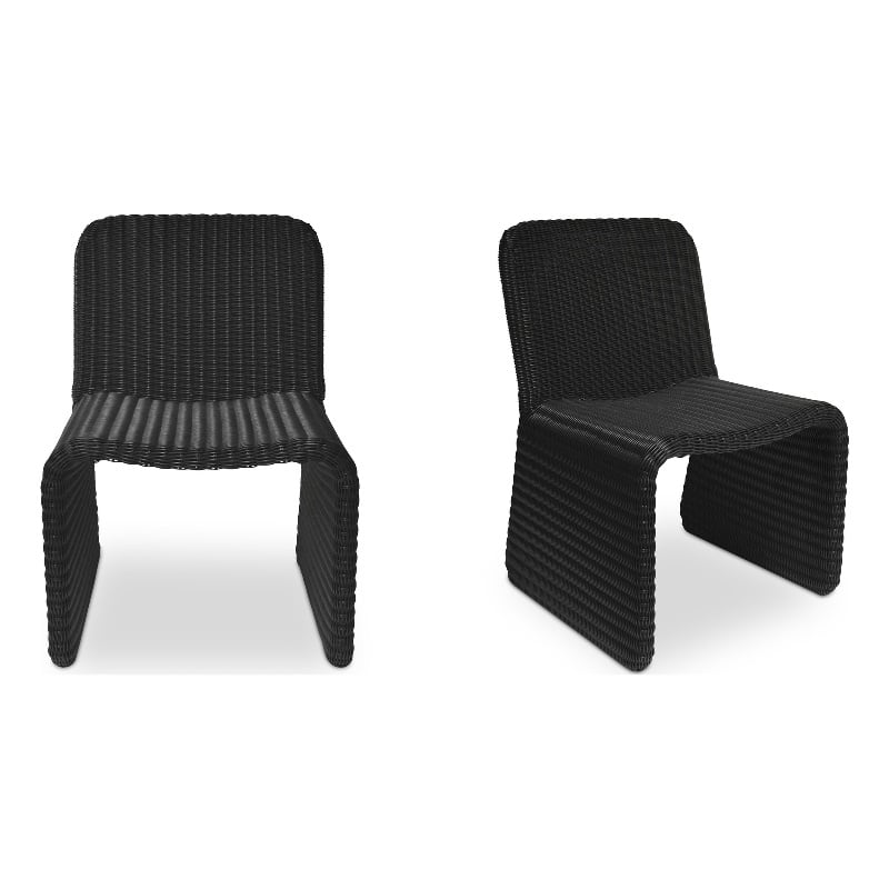 Moe's Home Collection Ella Outdoor Chairs Plastic Grey
