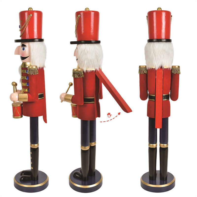 24 Inch Red Nutcracker Drummer Soldier