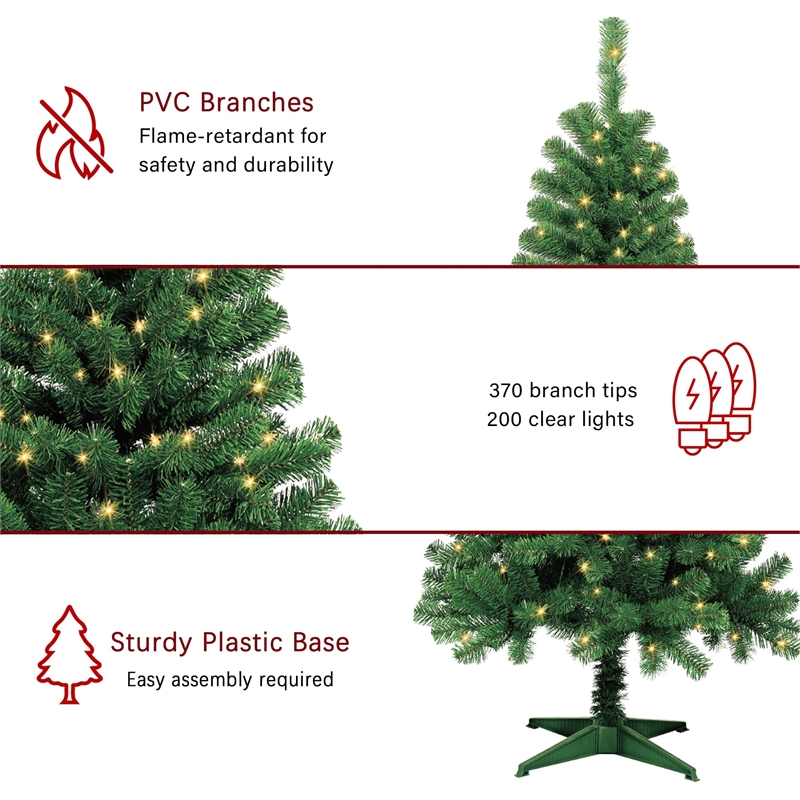 Jeco 5' Wood Trail Pine Artificial Christmas Tree