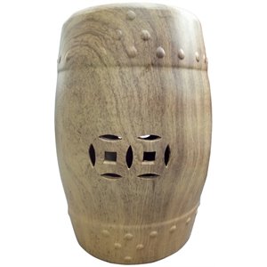 Jeco Ceramic Garden Stool in Brown