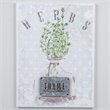 Jeco Herbaceous Floral 3D Thyme Canvas Art in White and Green