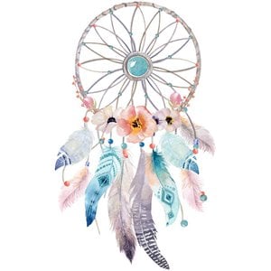 Jeco 19.7&quot Dreamcatcher Canvas Art in Multi-Color
