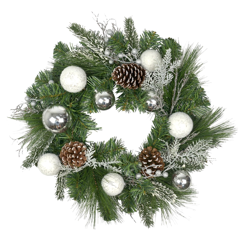 Jeco Wreath in Green and White