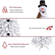 Jeco Snowman Christmas Tree Decor in White and Brown