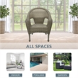 Jeco Clark Wicker Patio Chair in Gray