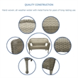 Jeco Clark Wicker Patio Loveseat in Gray
