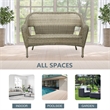 Jeco Clark Wicker Patio Loveseat in Gray
