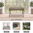 Jeco Clark Wicker Patio Coffee Table in Gray