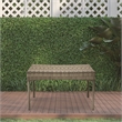 Jeco Clark Wicker Patio Coffee Table in Gray