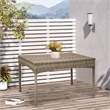 Jeco Clark Wicker Patio Coffee Table in Gray