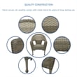 Jeco Clark Resin Wicker Patio Chair in Gray (Set of 2)