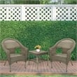 Jeco Clark 3 Piece Wicker Patio Conversation Set in Gray