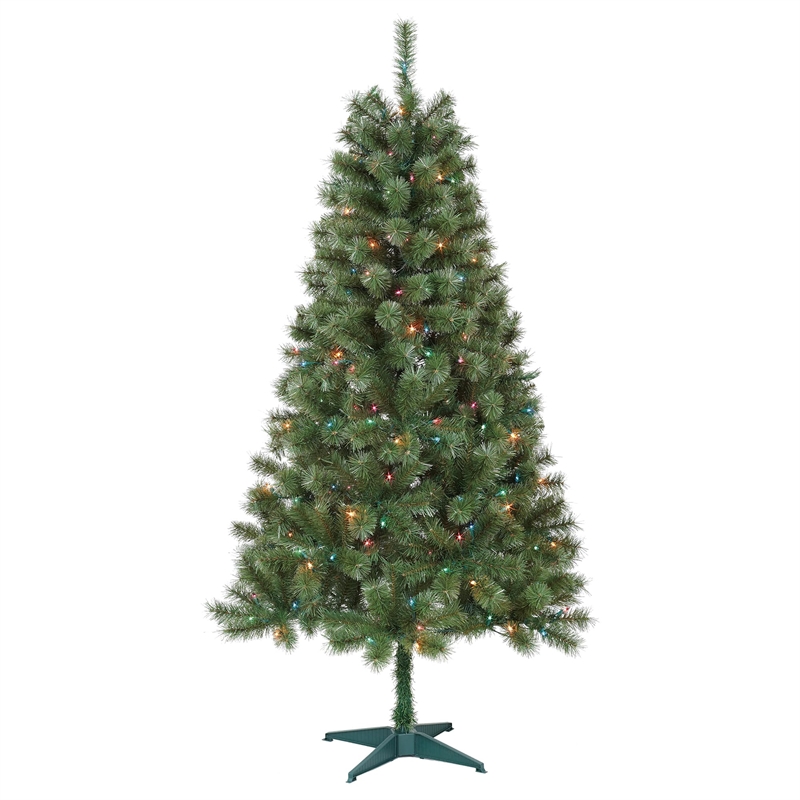 Jeco Caoimhe 6' Sentiments Christmas Tree with Multicolor Lights