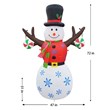 Jeco 6 Feet Inflatable Tree Hand Snowman in Multi-Color