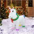 Jeco 4' Giant Weather Resistant Polyester Inflatable LED Christmas Unicorn