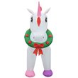 Jeco 4' Giant Weather Resistant Polyester Inflatable LED Christmas Unicorn