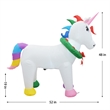 Jeco 4' Giant Weather Resistant Polyester Inflatable LED Christmas Unicorn