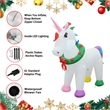 Jeco 4' Giant Weather Resistant Polyester Inflatable LED Christmas Unicorn
