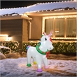 Jeco 4' Giant Weather Resistant Polyester Inflatable LED Christmas Unicorn