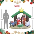 Jeco Giant Weather Resistant Polyester Inflatable LED Nativity Scene