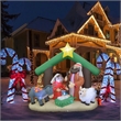 Jeco Giant Weather Resistant Polyester Inflatable LED Nativity Scene
