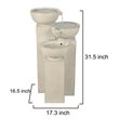 Jeco 3 Tier Bowls Water Fountain With LED Light