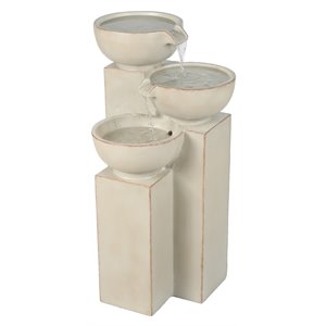 Jeco 3 Tier Bowls Water Fountain With LED Light