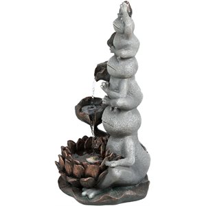 Jeco 31&quot Yoga Frogs Fountain With LED Light