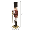 24 Inch Christmas Multi-color Wooden Shammah Soldier Nutcracker