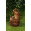 Distressed-Bronze Polyresin Water Fountain