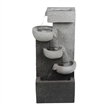 Jeco Contemporary 3-Tier Poly-Resin Bowls Outdoor Fountain in Multi-Color