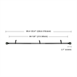 Nancy Adjustable Single Curtain Rod 84