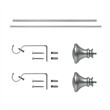 Scarlette Adjustable Single Curtain Rod 28