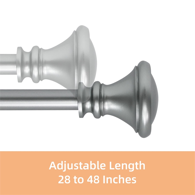 Scarlette Adjustable Single Curtain Rod 28