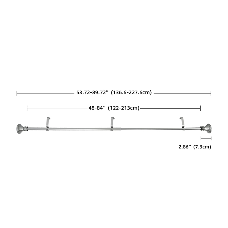 Scarlette Adjustable Single Curtain Rod 48