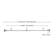 Scarlette Adjustable Single Curtain Rod 48