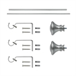 Scarlette Adjustable Single Curtain Rod 48