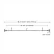 Scarlette Adjustable Single Curtain Rod 84