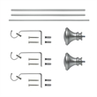 Scarlette Adjustable Single Curtain Rod 84