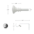 Scarlette Adjustable Single Curtain Rod 48