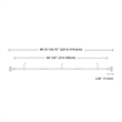Scarlette Adjustable Single Curtain Rod 84