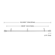 Sophie Adjustable Single Metal Curtain Rod 48