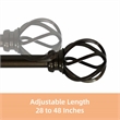 Sophie Adjustable Single Curtain Rod 28